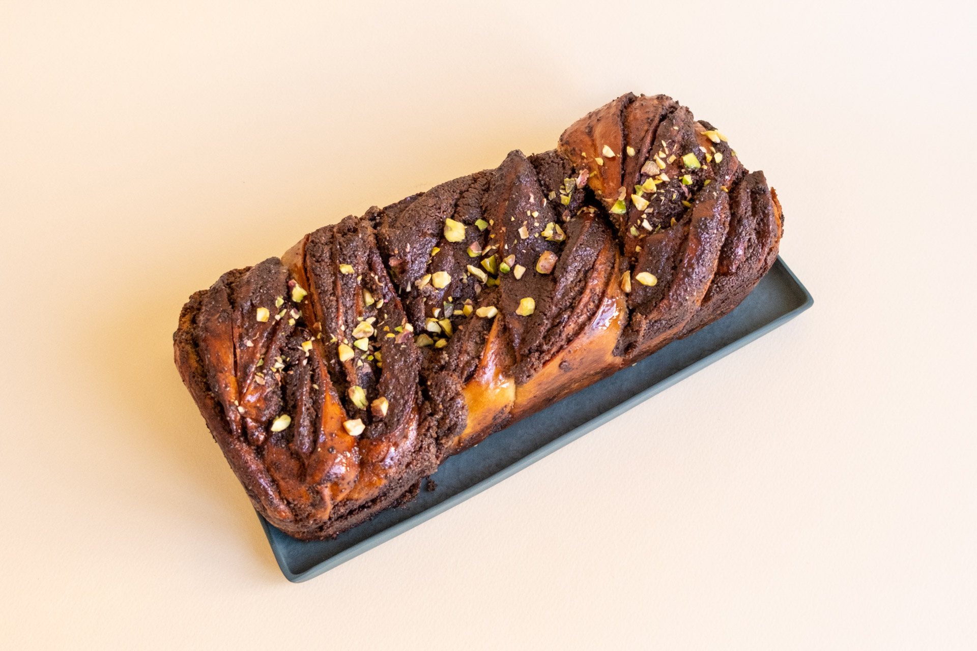 Almond babka with poppy seeds